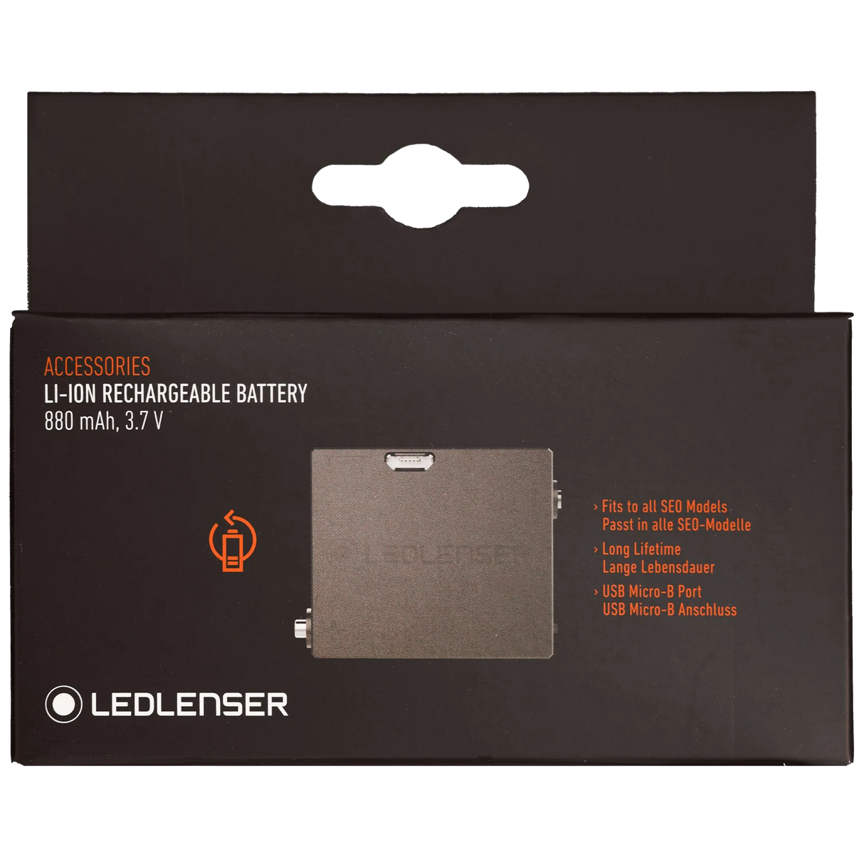 Ledlenser L-ion Rechargeable Battery Pack 880 mAh - SEO3, SEO5, SEO7R