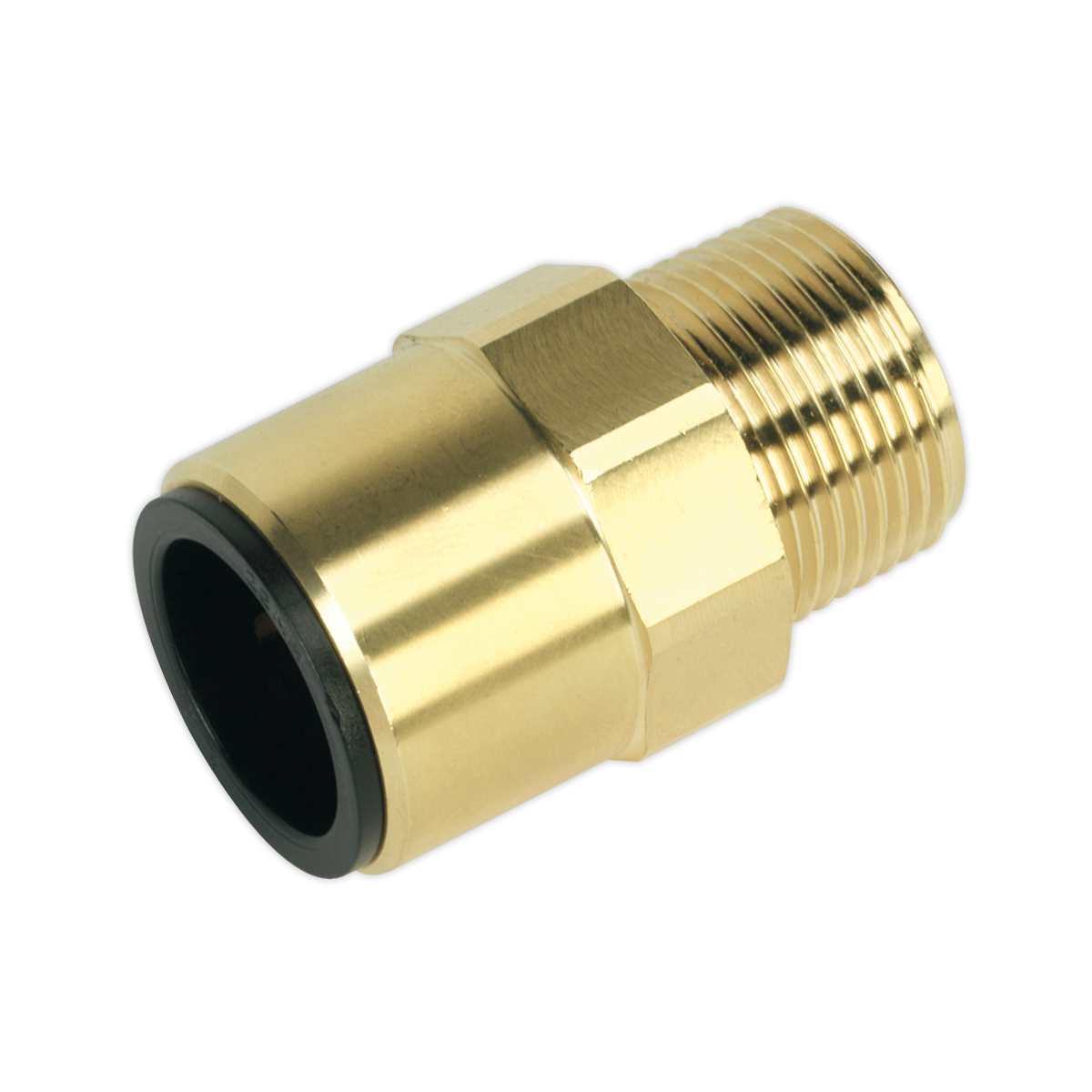 Sealey Straight Adaptor 22mm x 3/4"BSPT Brass (John Guest Speedfit® - MM012206N)