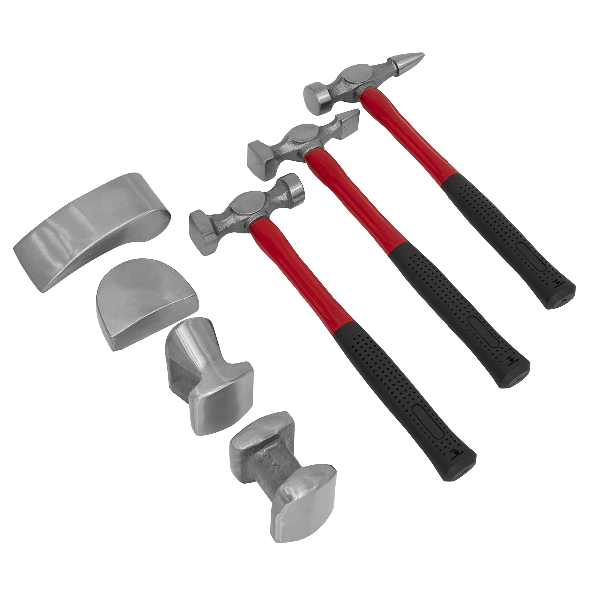 Sealey Panel Beating Set 7pc Drop-Forged Fibreglass Shafts