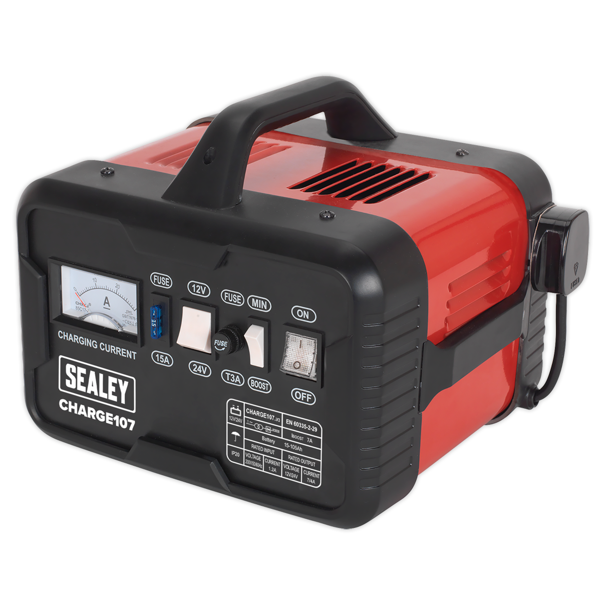 Sealey Battery Charger 11A 12/24V 230V