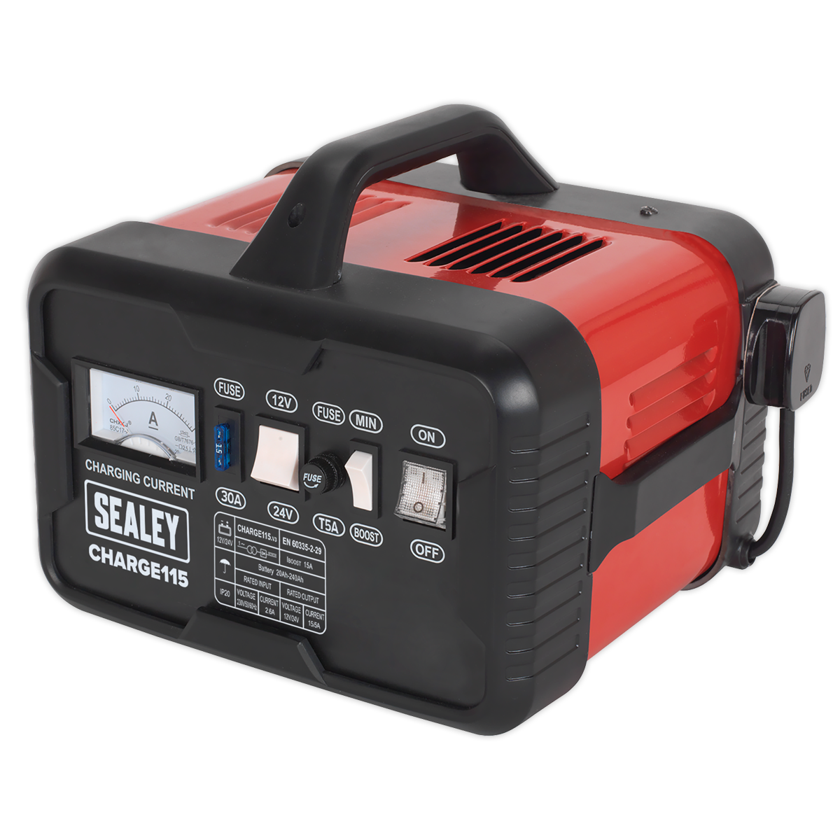 Sealey Battery Charger 19Amp 12V/24V 230V