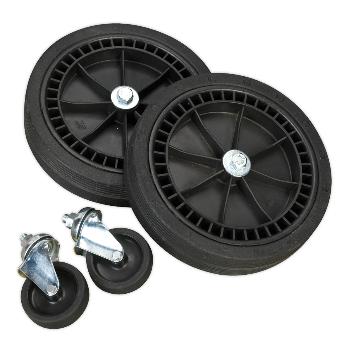 Sealey Wheel Kit for Fixed Compressors - 2 Castors & 2 Fixed