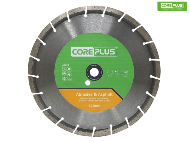 CorePlus AB300 Abrasive & Asphalt Diamond Blade 300mm