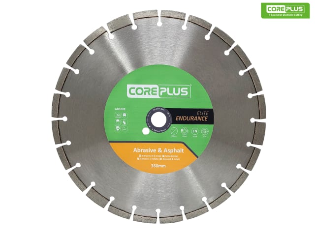 CorePlus AB350E Elite Abrasive & Asphalt Diamond Blade 350mm