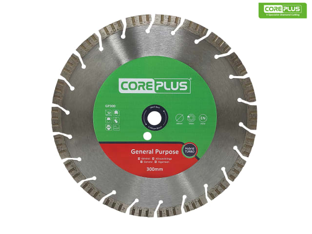 CorePlus GP300 General-Purpose Hybrid Turbo Diamond Blade 300mm