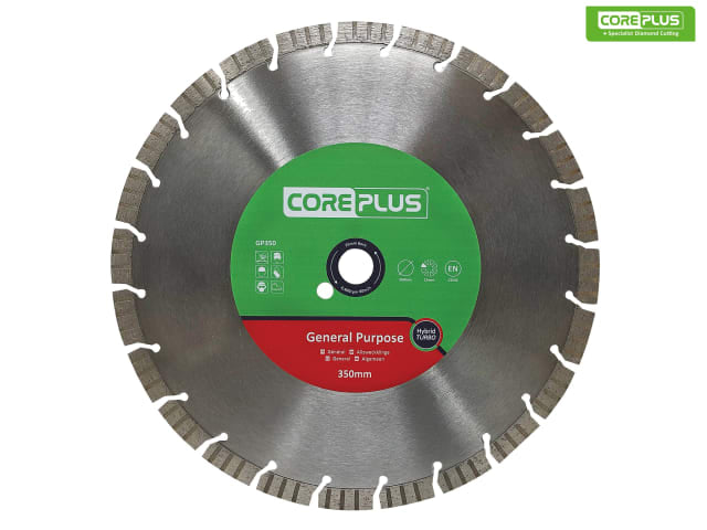 CorePlus GP350 General-Purpose Hybrid Turbo Diamond Blade 350mm