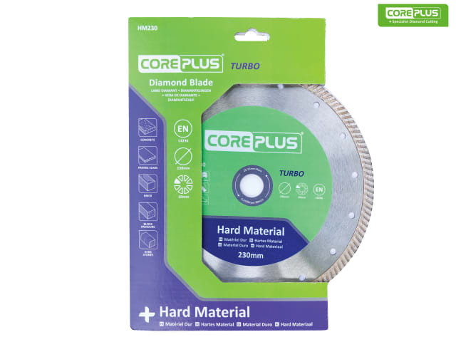 CorePlus HM230 Hard Material Turbo Diamond Blade 230mm