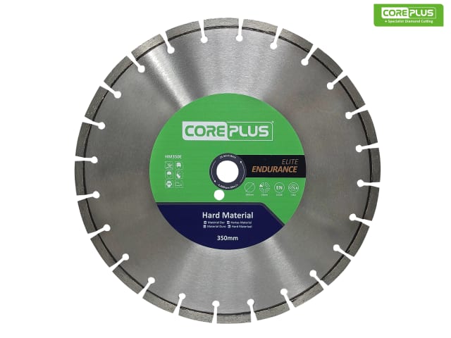 CorePlus HM350E Elite Hard Material Turbo Diamond Blade 350mm