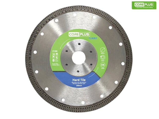 CorePlus HT200 Hard Tile Turbo Diamond Blade 200mm