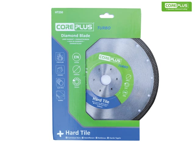 CorePlus HT250 Hard Tile Turbo Diamond Blade 250mm