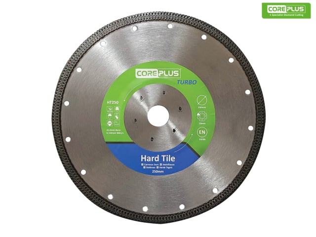 CorePlus HT250 Hard Tile Turbo Diamond Blade 250mm