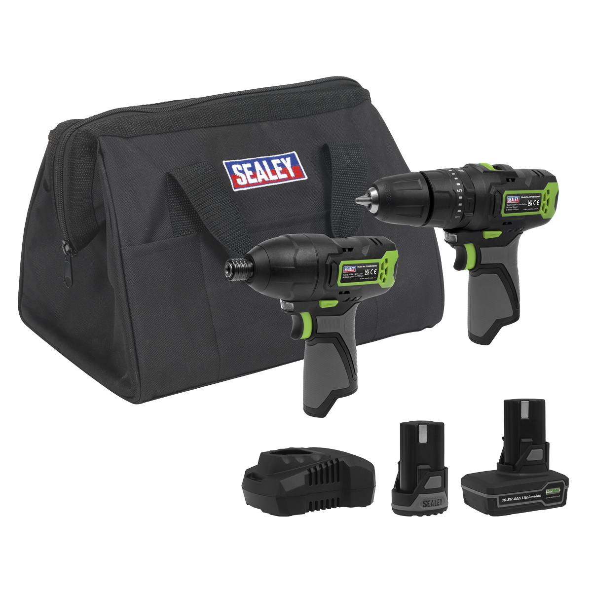 Sealey 2 x 10.8V SV10.8 Series Combi Drill & Impact Driver Kit