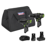 Sealey 2 x 10.8V SV10.8 Series Combi Drill & Impact Driver Kit