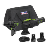 Sealey 2 x 10.8V SV10.8 Series Combi Drill & Multi-Tool Kit