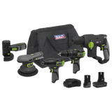 Sealey 5 x 10.8V SV10.8 Series Cordless Combo Kit - 2 Batteries CP108VCOMBO7