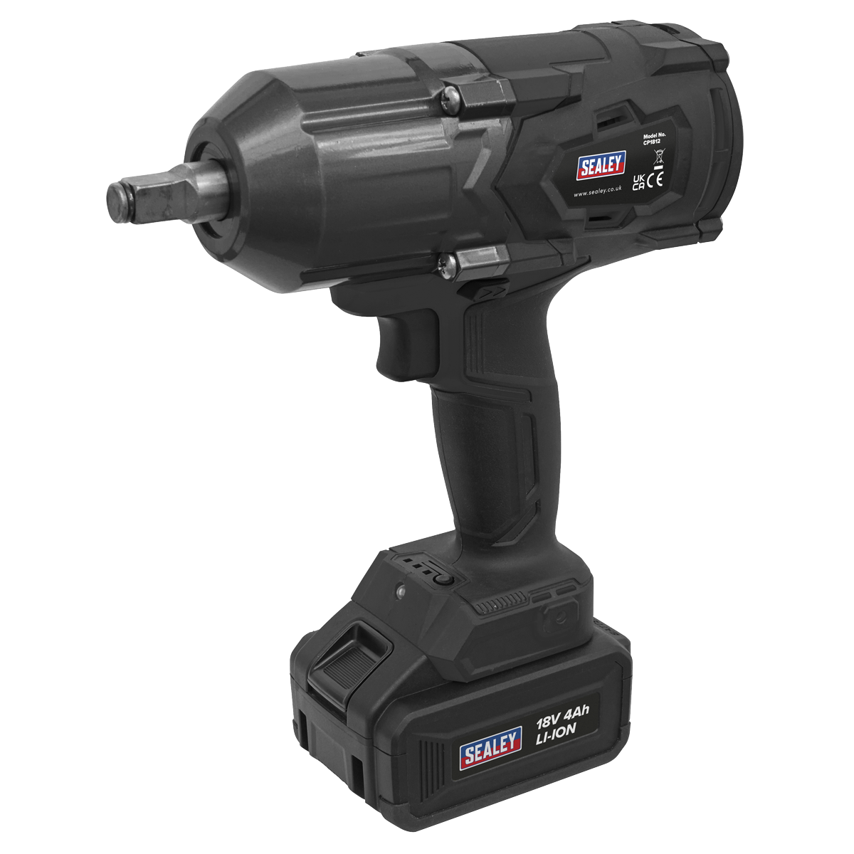 Sealey Cordless Impact Wrench 18V 4Ah Lithium-ion 1/2"Sq Drive CP1812