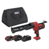 Sealey Cordless 20V SV20 Series 310ml Caulking Gun Kit- 2 Batteries