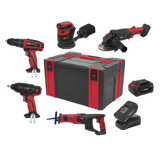 Sealey 5 x 20V SV20 Series Cordless Tool Combo - 2 Batteries