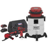 Sealey 3 x 20V SV20 Series Tool Vac Combo - 2 Batteries