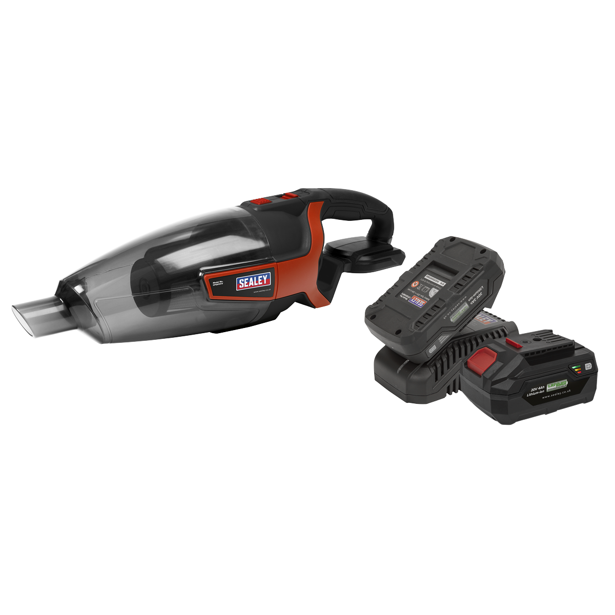 Sealey Cordless Handheld Vacuum Cleaner 650ml 20V SV20 Series Kit - 2 Batteries