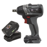 Sealey Brushless Impact Wrench Kit 1/2"Sq Drive 20V SV20 Series 350Nm 4Ah