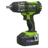 Sealey Cordless Impact Wrench 18V 3Ah Lithium-ion 1/2"Sq Drive Hi-Vis