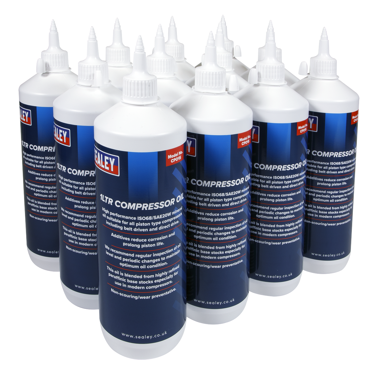 Sealey Compressor Oil 1L - Pack of 12