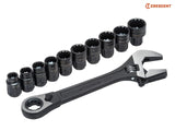 Crescent® X6 Pass-Thru Adjustable Wrench Set, 11 Piece