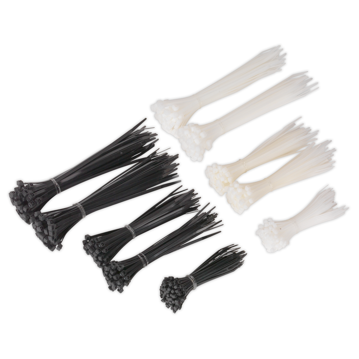 Sealey Cable Tie Assortment Black/White Pack of 600