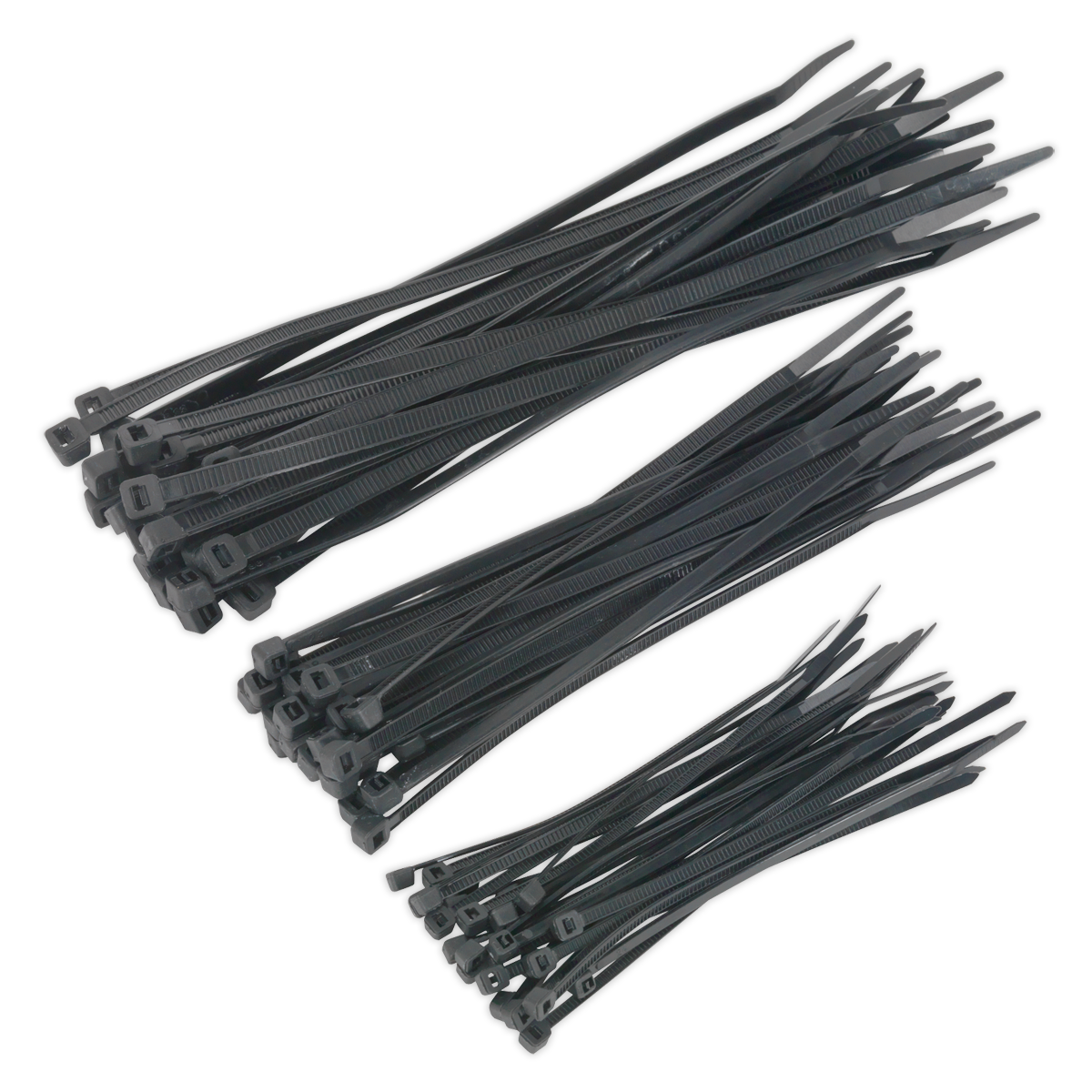 Sealey Cable Tie Assortment Black Pack of 75