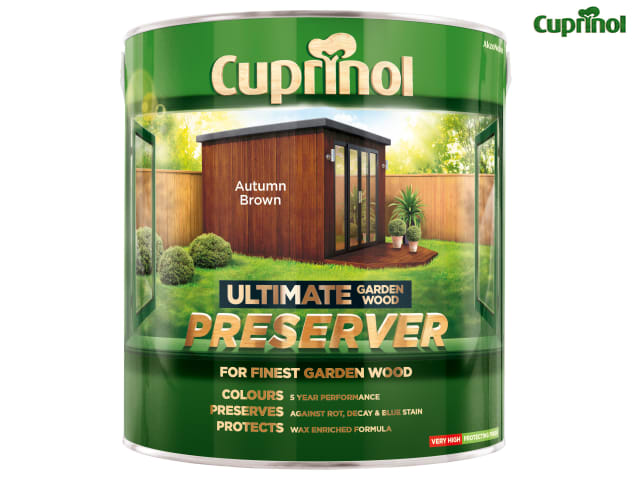 Cuprinol Ultimate Garden Wood Preserver Autumn Brown 4 litre