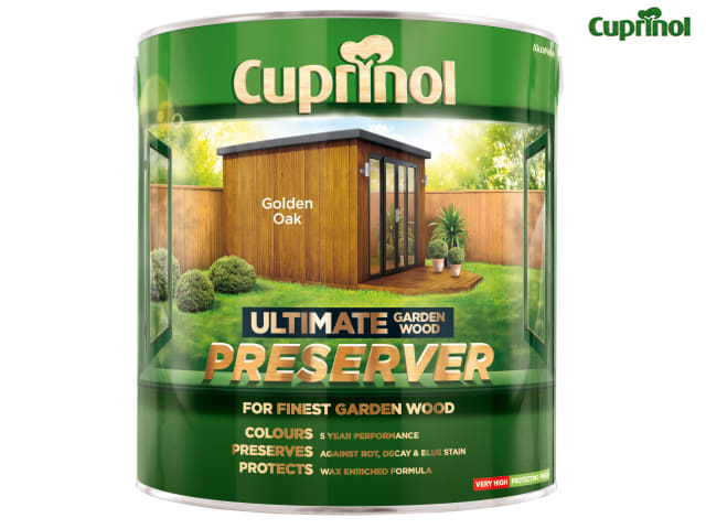 Cuprinol Ultimate Garden Wood Preserver Golden Oak 4 litre