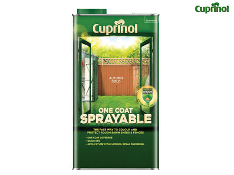 Cuprinol One Coat Sprayable Fence Treatment Autumn Gold 5 litre