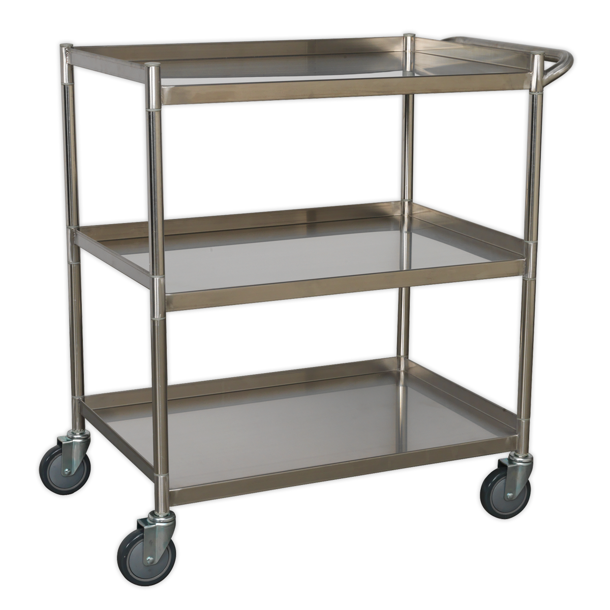 Sealey Workshop Trolley 3-Level Stainless Steel