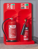 Commander Double Extinguisher Stand Red