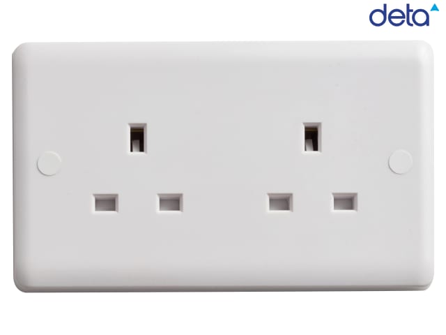 Deta Vimark Unswitched Socket 2-Gang 13A