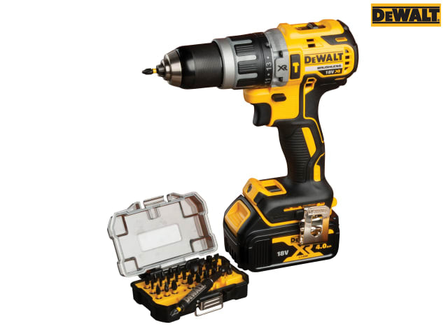 DEWALT DCD796M1 XR Combi Drill 18V 1 x 4.0Ah Li-ion + Impact Bit Set, 32 Piece