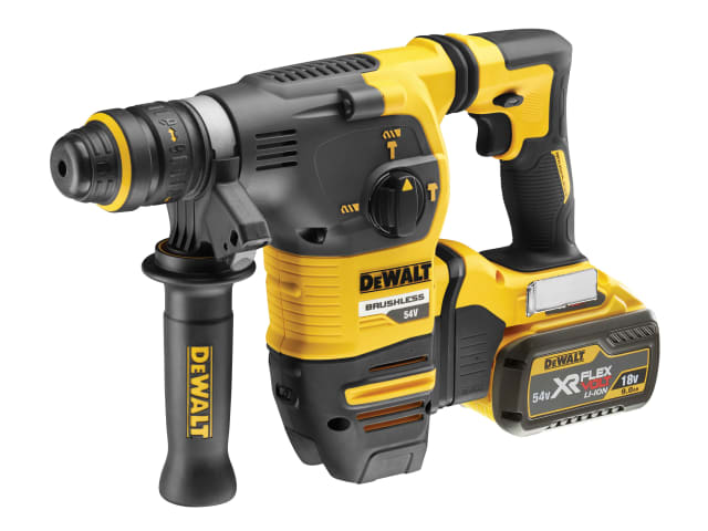 DEWALT DCH334X2 Brushless Q/C Chuck SDS Plus Hammer 54V 2 x 9.0Ah Li-ion