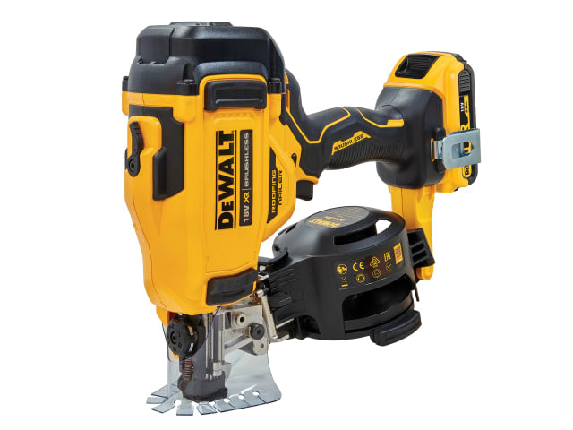 DEWALT DCN45RND2 XR Brushless Roofing Coil Nailer 18V 2 x 2.0Ah Li-ion