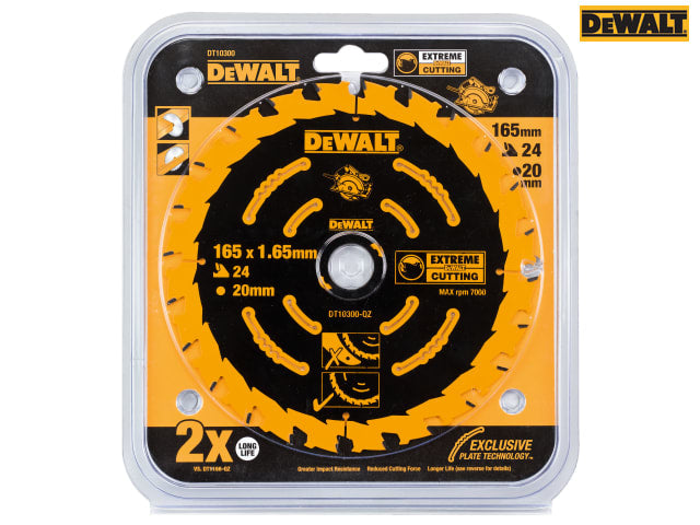 DEWALT Extreme Framing Circular Saw Blade 165 x 20mm x 24T