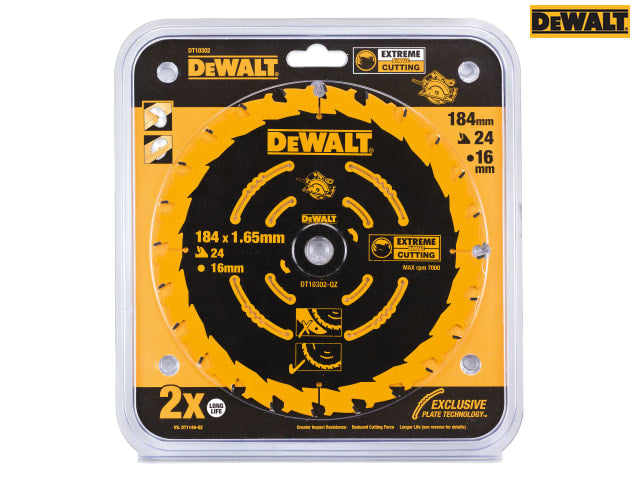 DEWALT Extreme Framing Circular Saw Blade 184 x 16mm x 24T