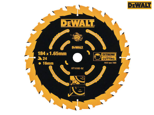 DEWALT Extreme Framing Circular Saw Blade 184 x 16mm x 24T