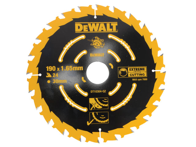 DEWALT Extreme Framing Circular Saw Blade 190 x 30mm x 24T