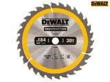 DEWALT Portable Construction Circular Saw Blade 184 x 16mm x 30T