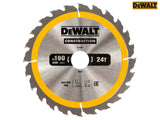 DEWALT Portable Construction Circular Saw Blade 190 x 30mm x 24T