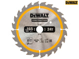 DEWALT Cordless Construction Trim Saw Blade 165 x 20mm x 24T