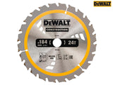 DEWALT Cordless Construction Trim Saw Blade 184 x 20mm x 24T