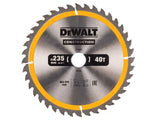 DEWALT Portable Construction Circular Saw Blade 235 x 30mm x 40T