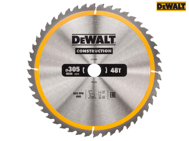 DEWALT Stationary Construction Circular Saw Blade 305 x 30mm x 48T