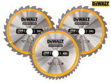 DEWALT DT1964 Construction Circular Saw Blade 3 Pack 305 x 30mm x 24T/48T/60T